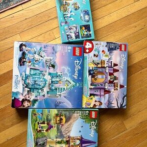 4 LEGO Sets- Disney Frozen, Beauty and the Beast, Cinderella, Rapunzel Sets